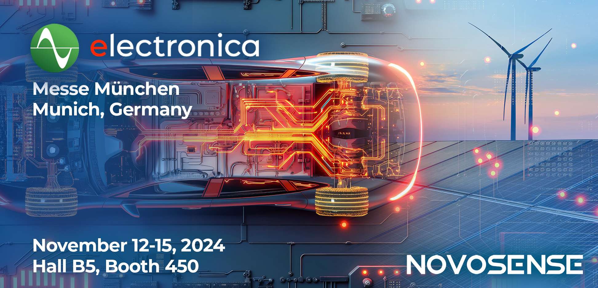 NOVOSENSEは、インテリジェントカー、電動化、産業制御に関する最新の研究開発成果をelectronica 2024に発表