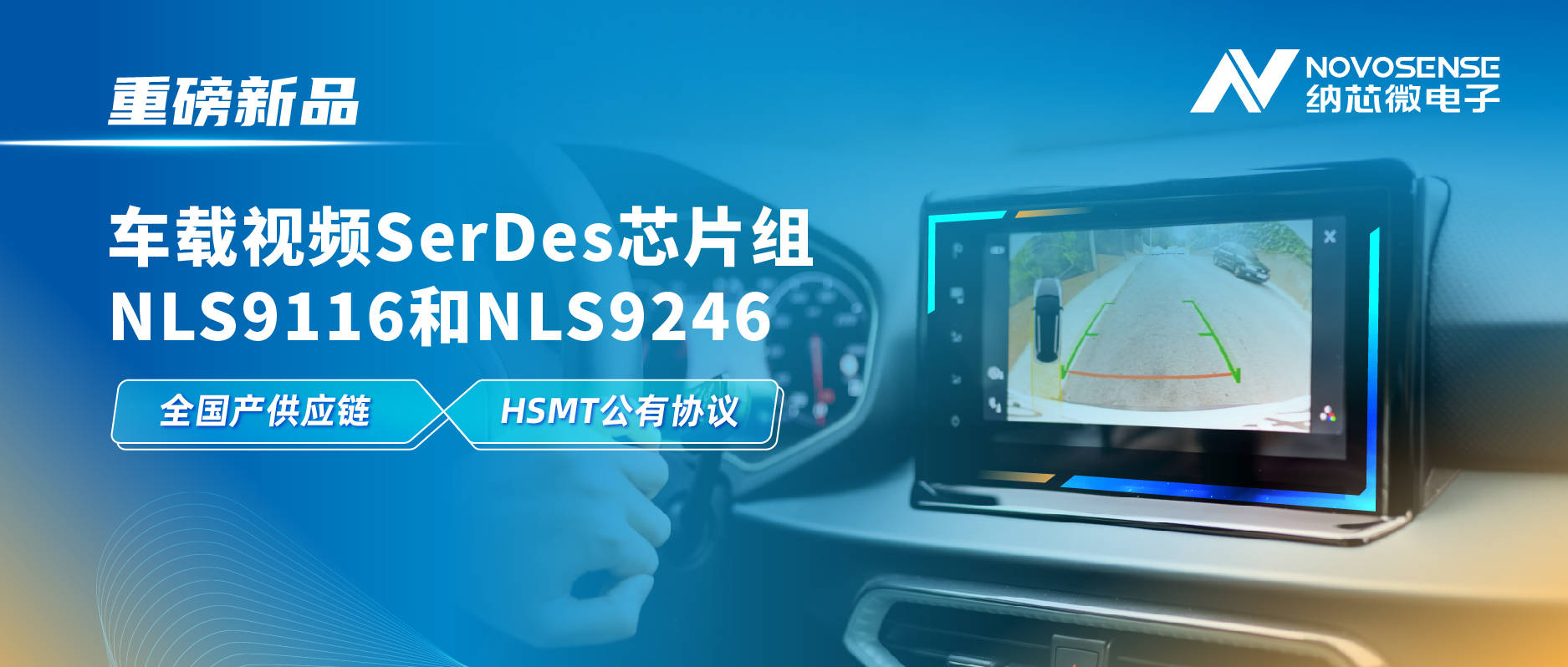 全国产供应链、完成HSMT芯片互联互通测试，long8唯一官网推出车载视频SerDes芯片组NLS9116和NLS9246
